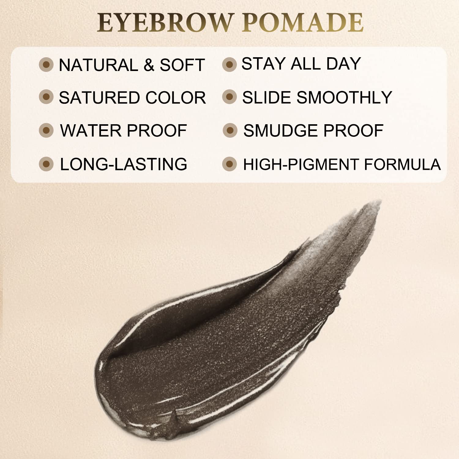 LAVONE eyebrow pomade jar close-up showing texture and buildable coverage benefit