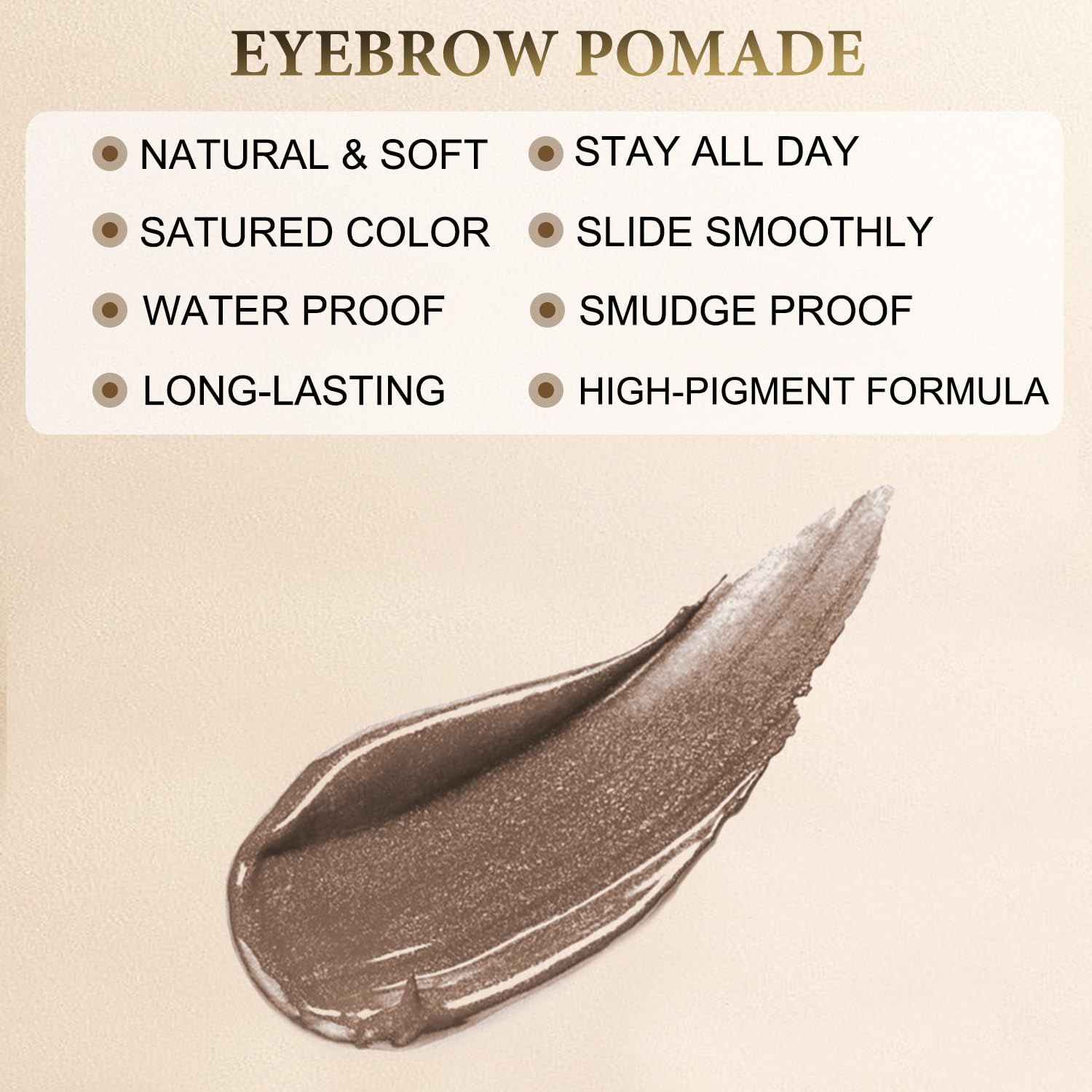 LAVONE eyebrow pomade open showing creamy texture for lasting hold