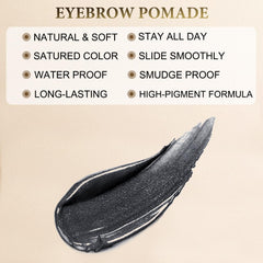 LAVONE eyebrow pomade close-up showing smooth texture for buildable definition