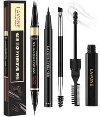 LAVONE front packaging of eyebrow kit showing complete set and convenience