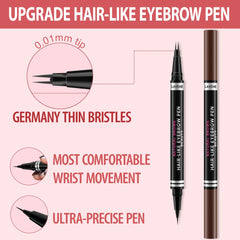 LAVONE microblading tip close-up creating hair-like strokes with precision