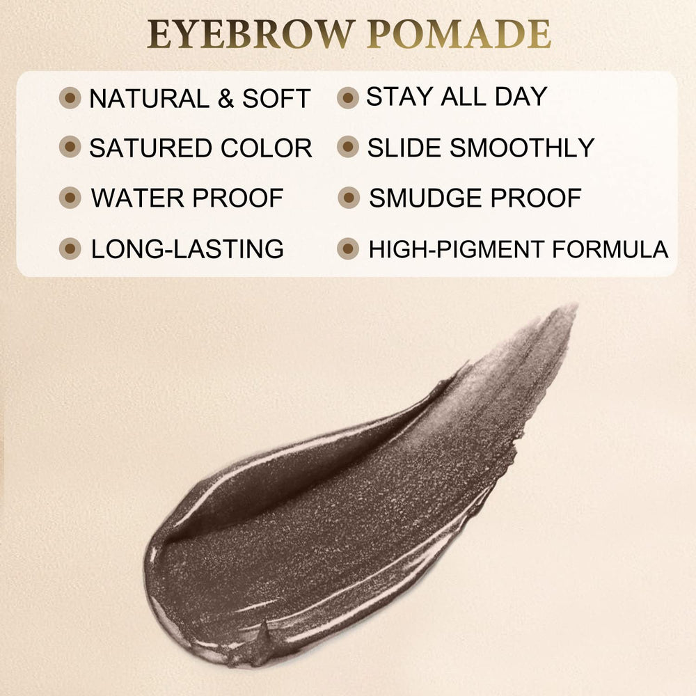 LAVONE pomade open showing smooth texture for even brow stamping