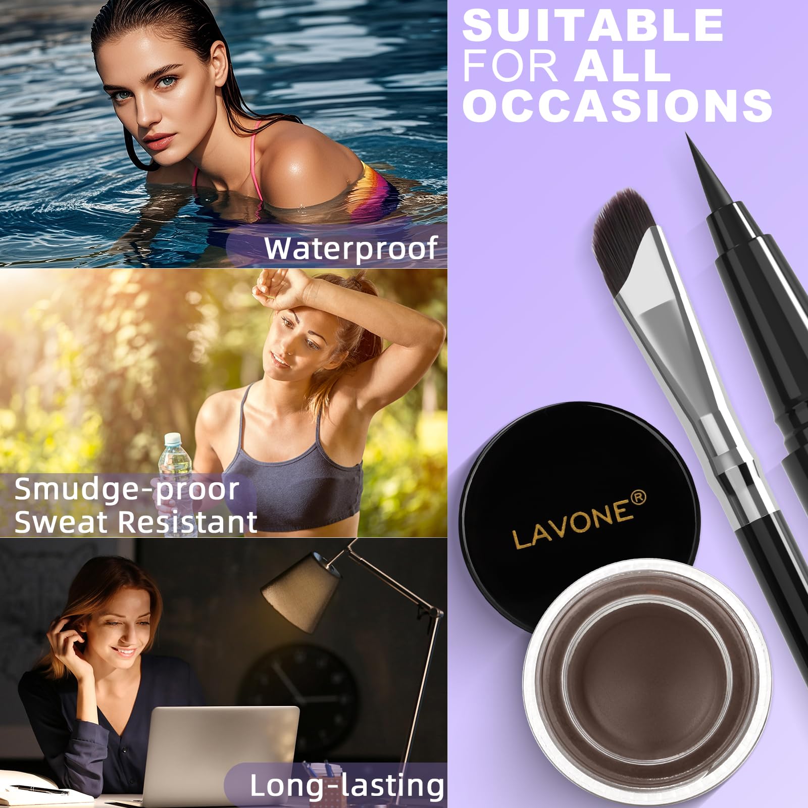 LAVONE size comparison next to coin showing compact travel-friendly scale