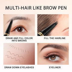 LAVONE demo strokes on skin showing realistic textured brows