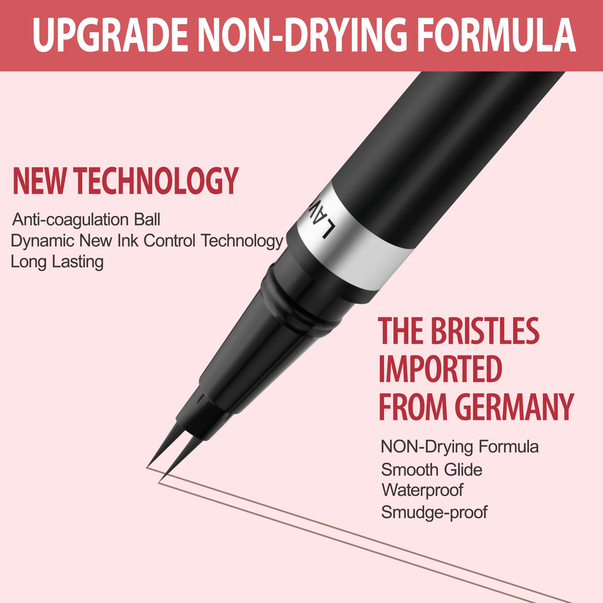 LAVONE ultra-fine tip detail for precise brow definition