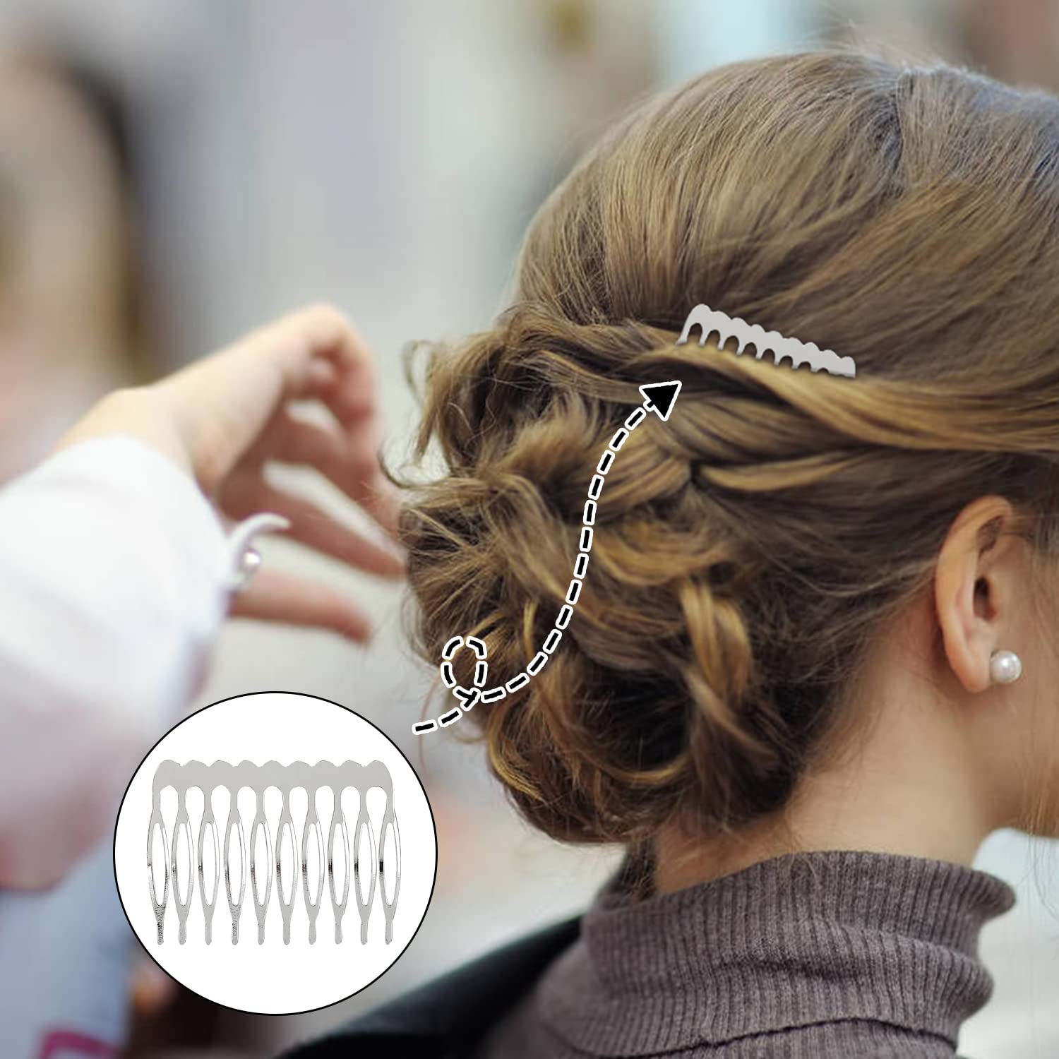 Lawie close-up of comb teeth and rounded loops preventing hair snags