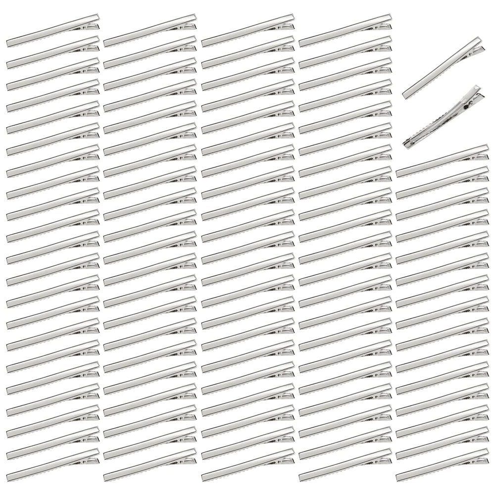 Lawie front view of 100-pack showing quantity and silver finish, ideal for salons