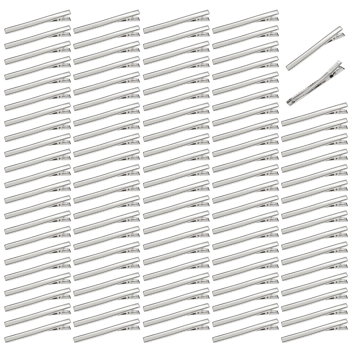 Lawie front view of 100-pack showing quantity and silver finish, ideal for salons
