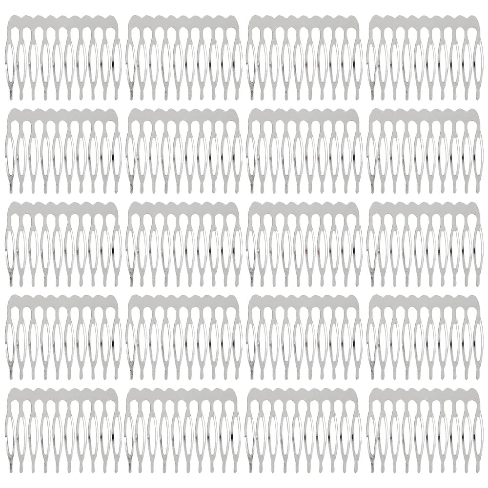 Lawie front pack of 20 metal combs showing both silver and gold options for events