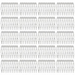 Lawie front pack of 20 metal combs showing both silver and gold options for events