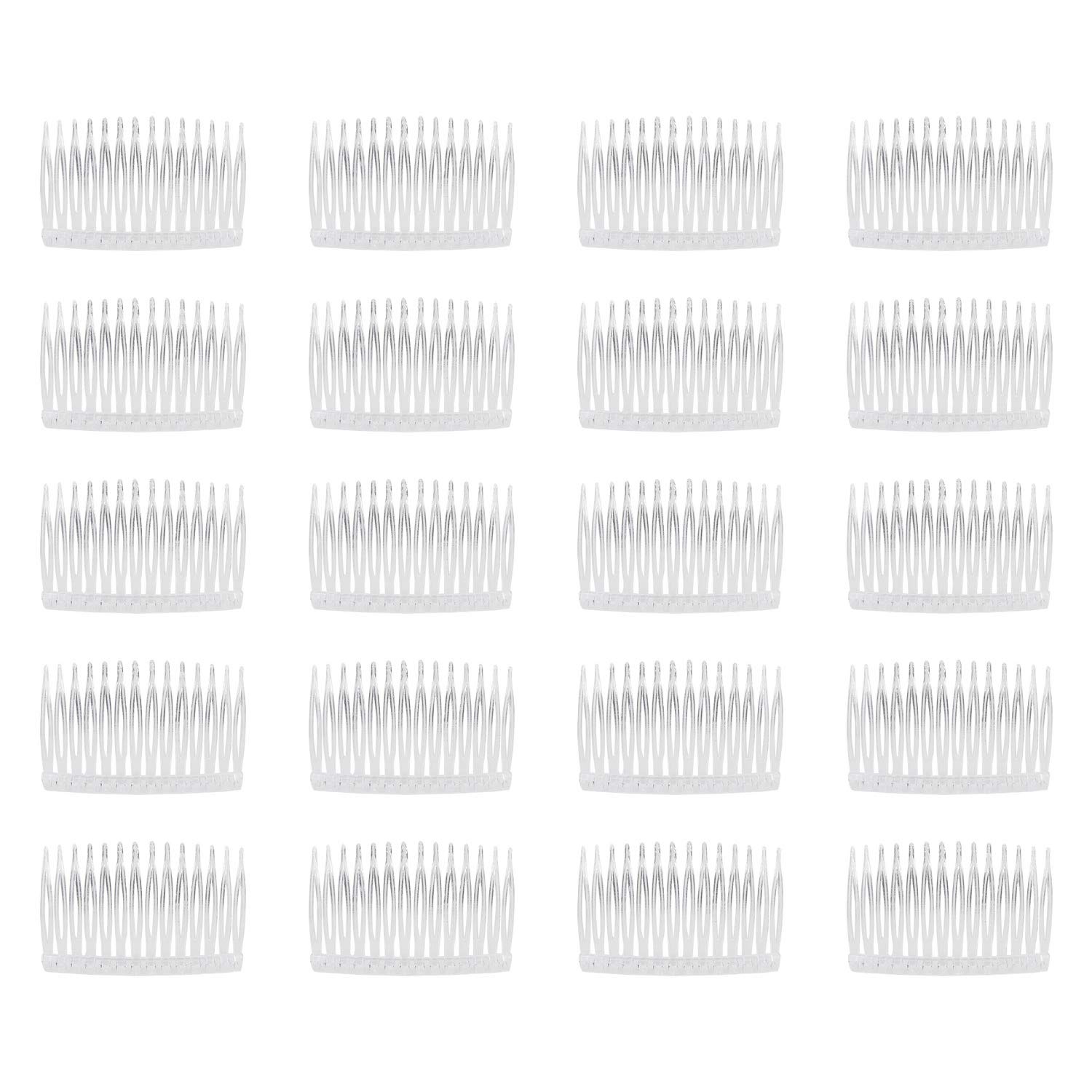 Lawie clear pack of 20 mini side combs showing quantity and compact design benefit