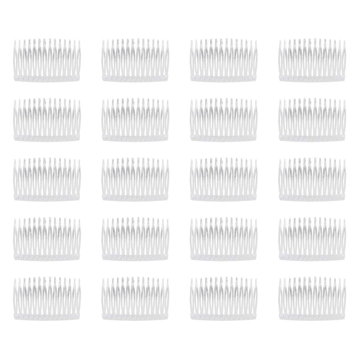 Lawie clear pack of 20 mini side combs showing quantity and compact design benefit