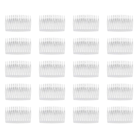 Lawie clear pack of 20 mini side combs showing quantity and compact design benefit