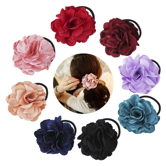 Lawie front packaging showing eight colorful floral hair ties — gift-ready