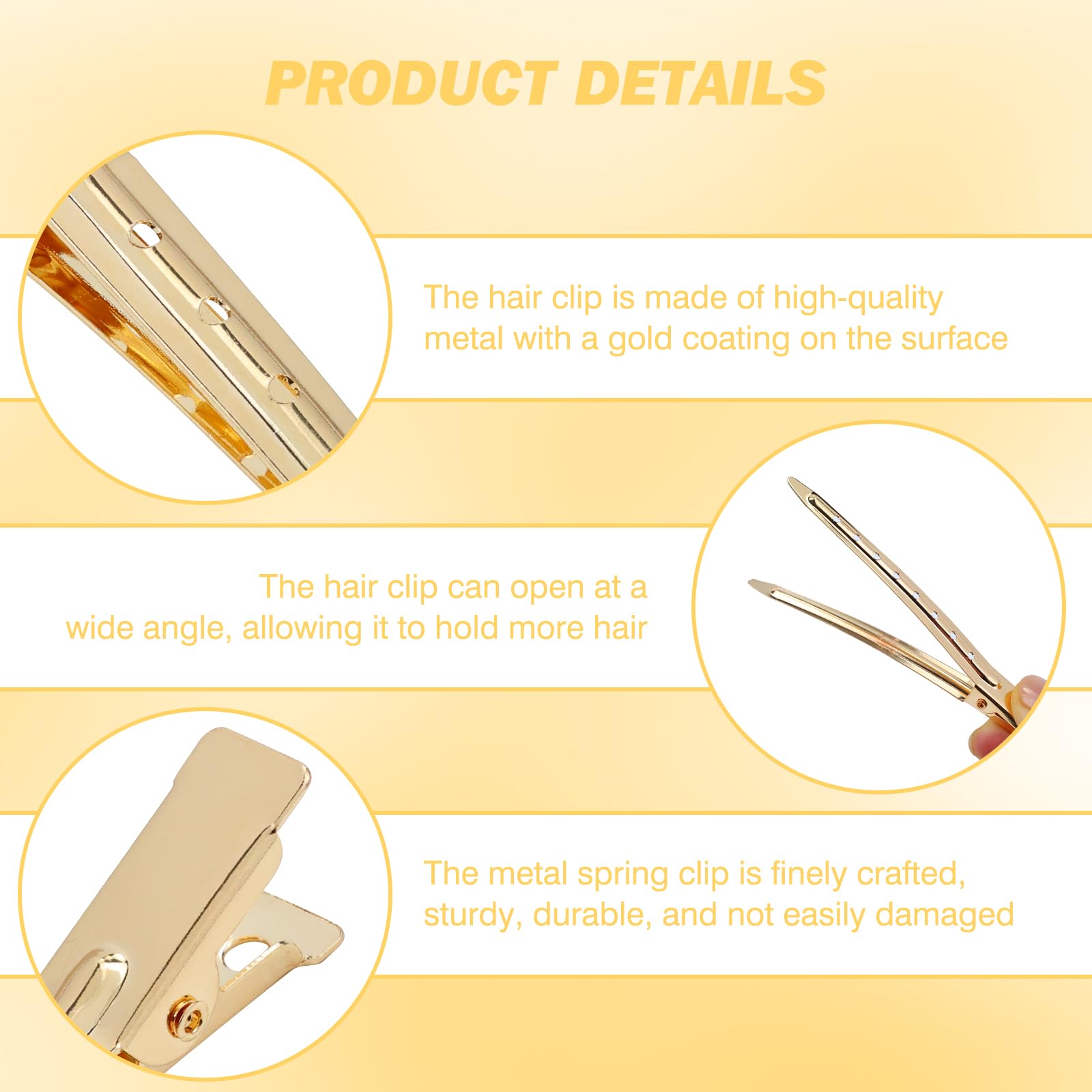 Lawie smooth nickel-plated finish close-up protecting hair from snagging