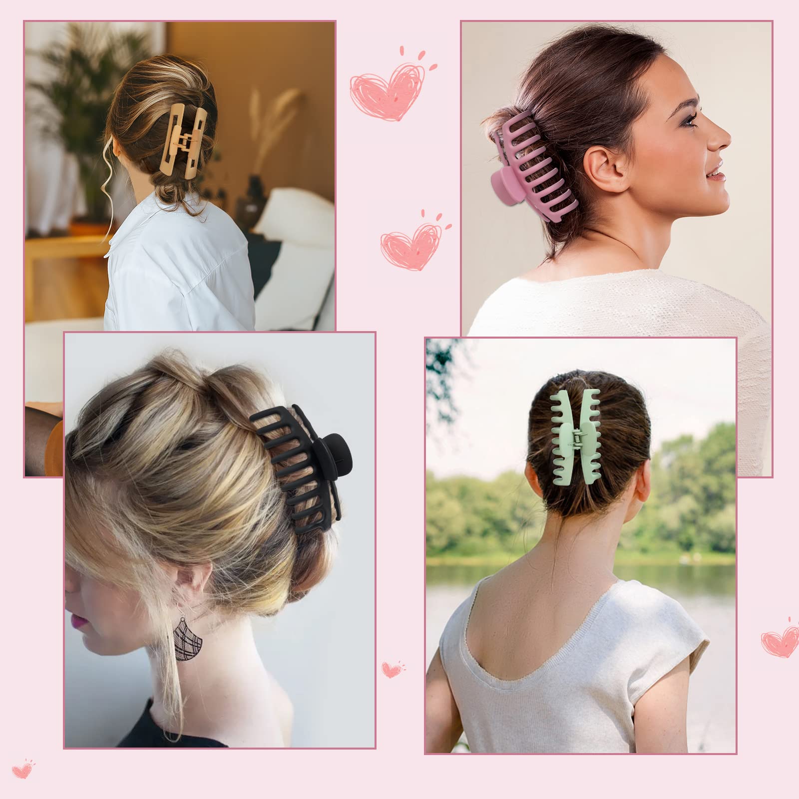Array of LAXIZAR clips laid flat showing color variety to coordinate with outfits