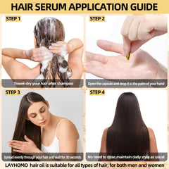 Layhomo label and ingredients list highlighting keratin and oils