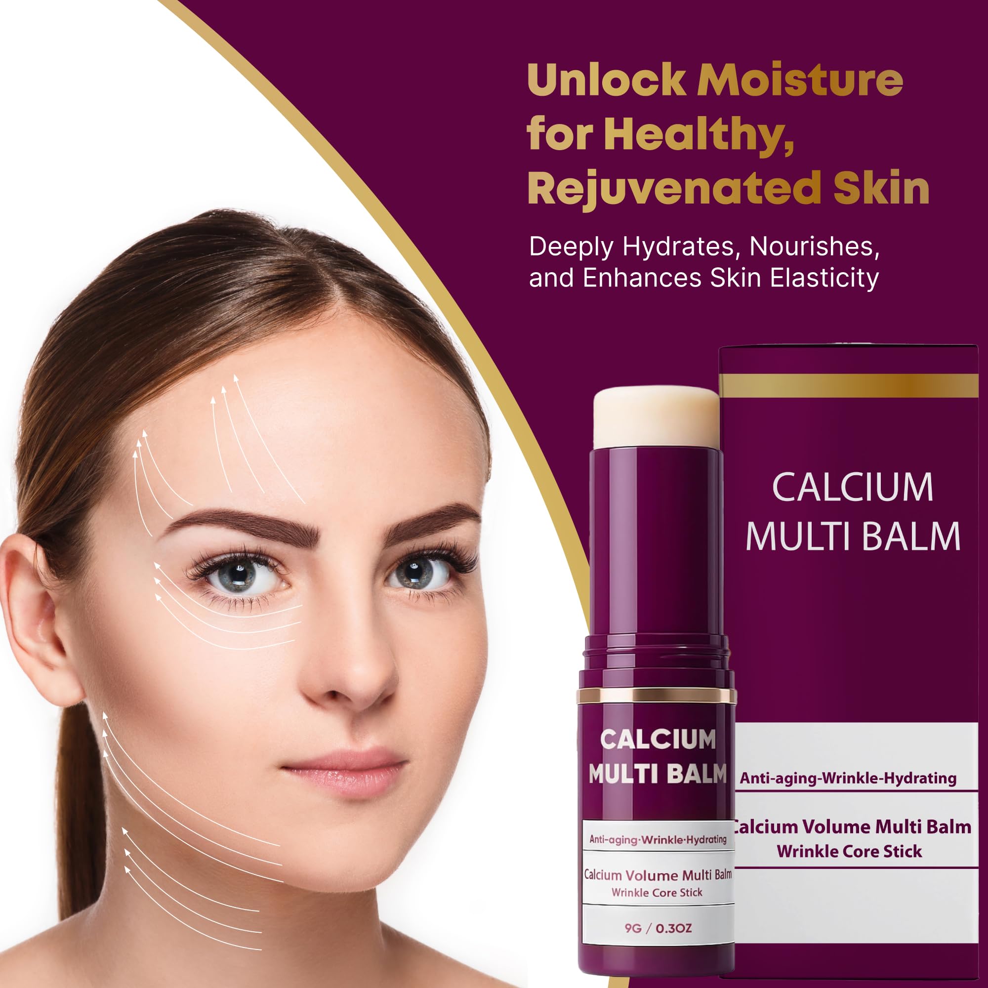 Layla Mae applying balm to eye area for hydration and smoothing