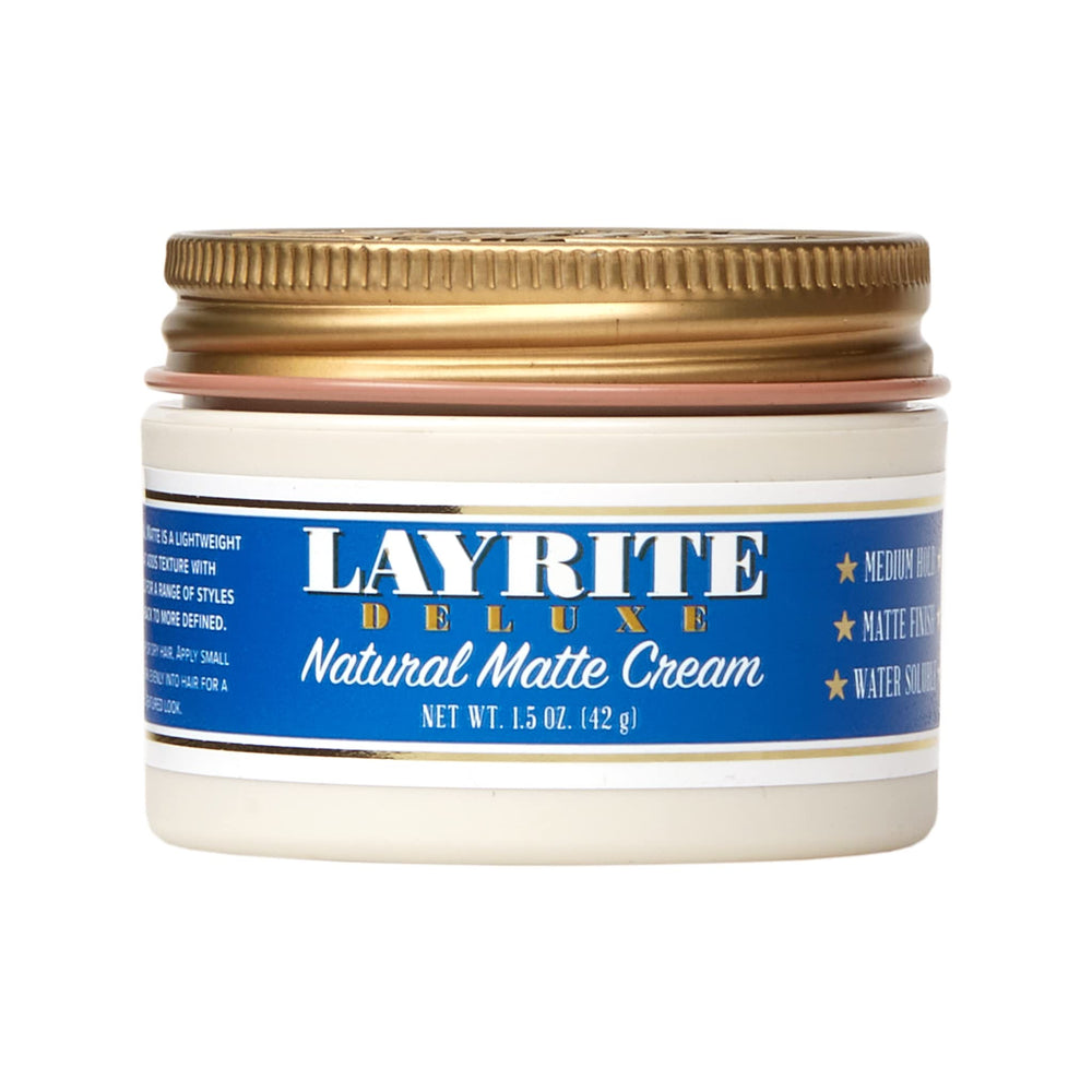 Layrite jar front view showing label and compact size benefit