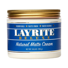 Layrite jar front view showing label and clean matte styling benefit