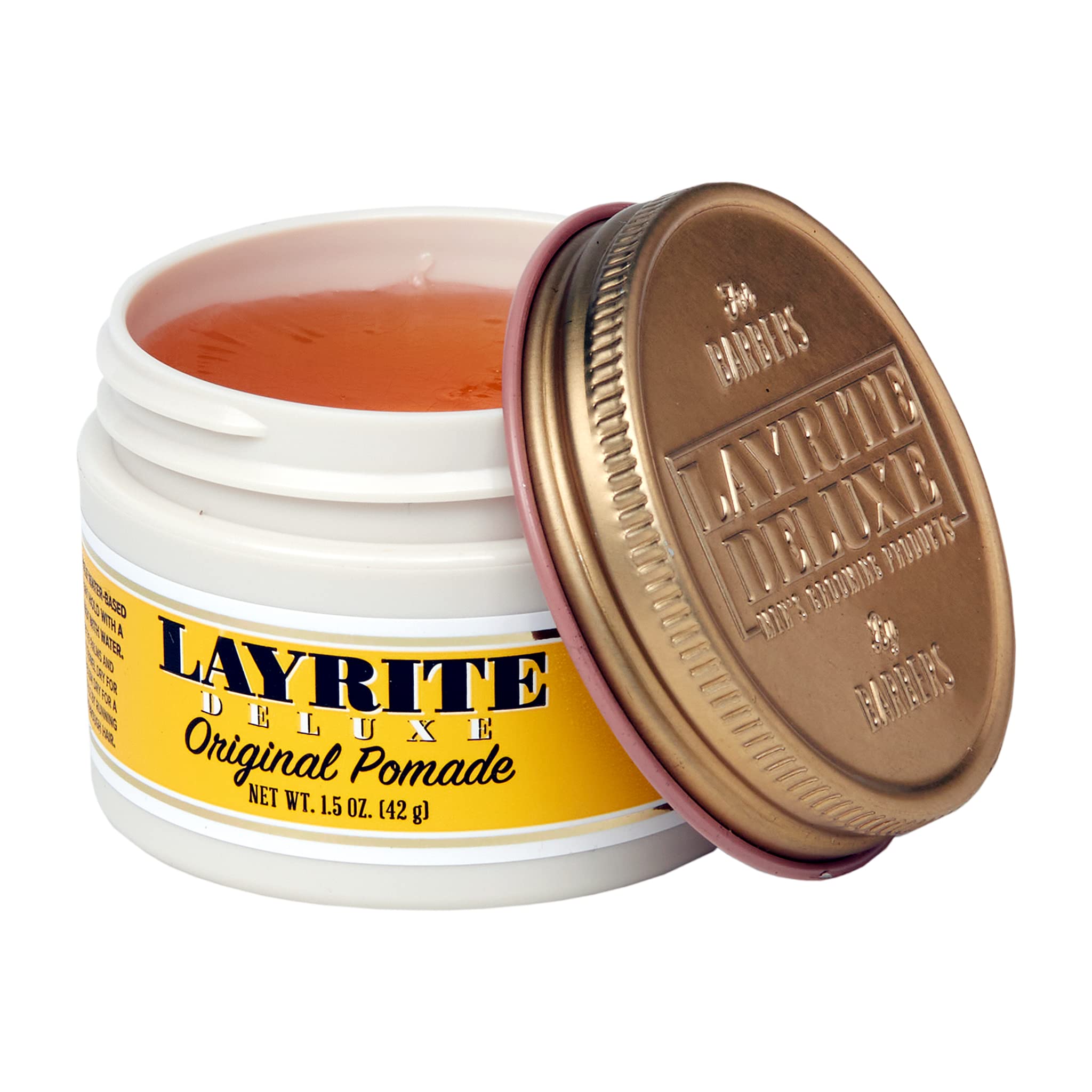 Layrite Original pomade texture close-up displaying smooth consistency for even distribution