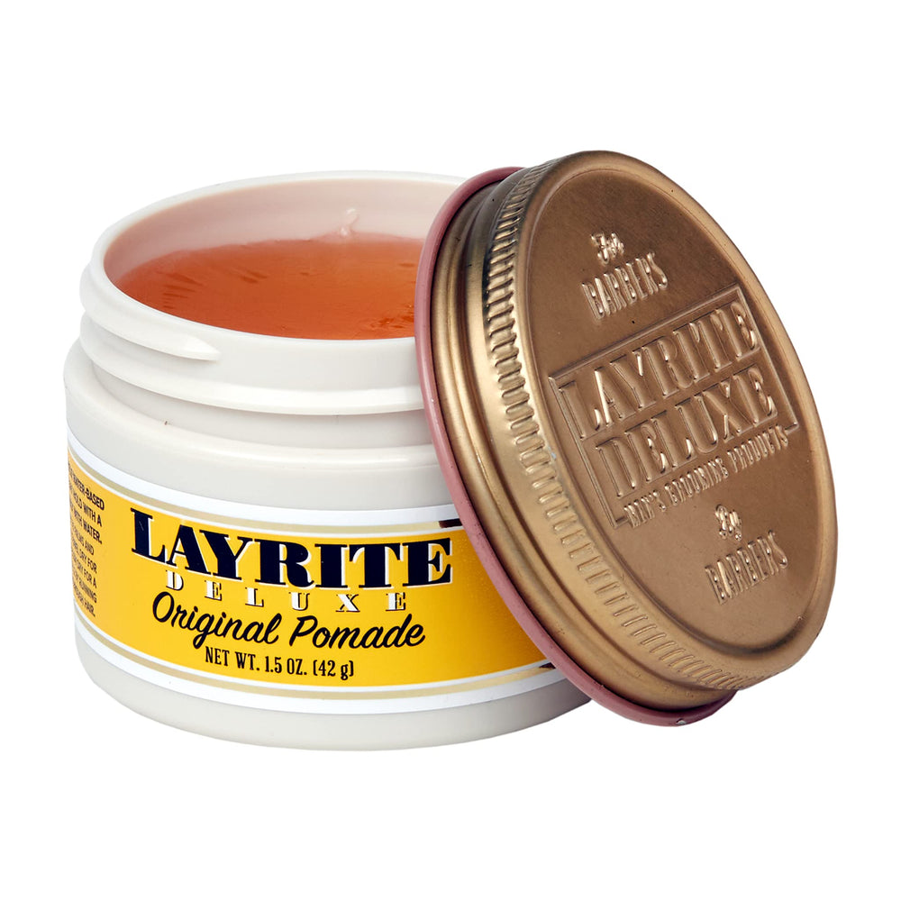 Layrite Original pomade texture close-up displaying smooth consistency for even distribution
