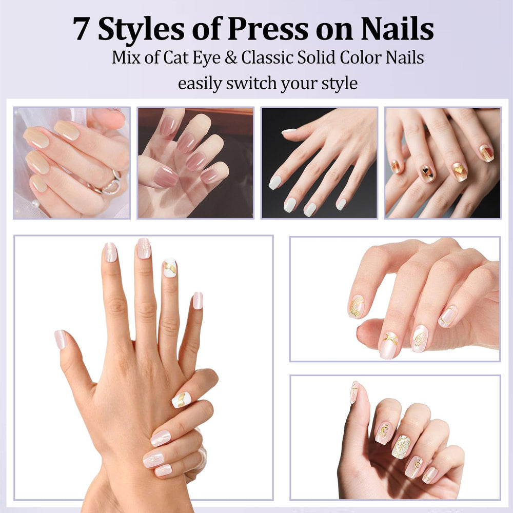 Laza hands applying nails with glue demonstrating easy use