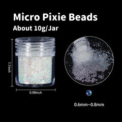 Laza beads in hand to show small scale and precise application benefit