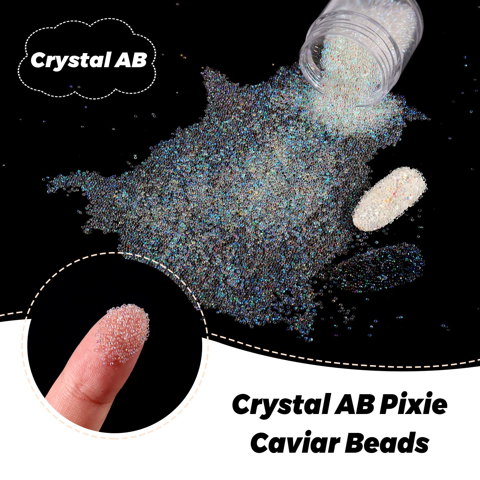 Laza beads held by tweezers demonstrating easy placement and control