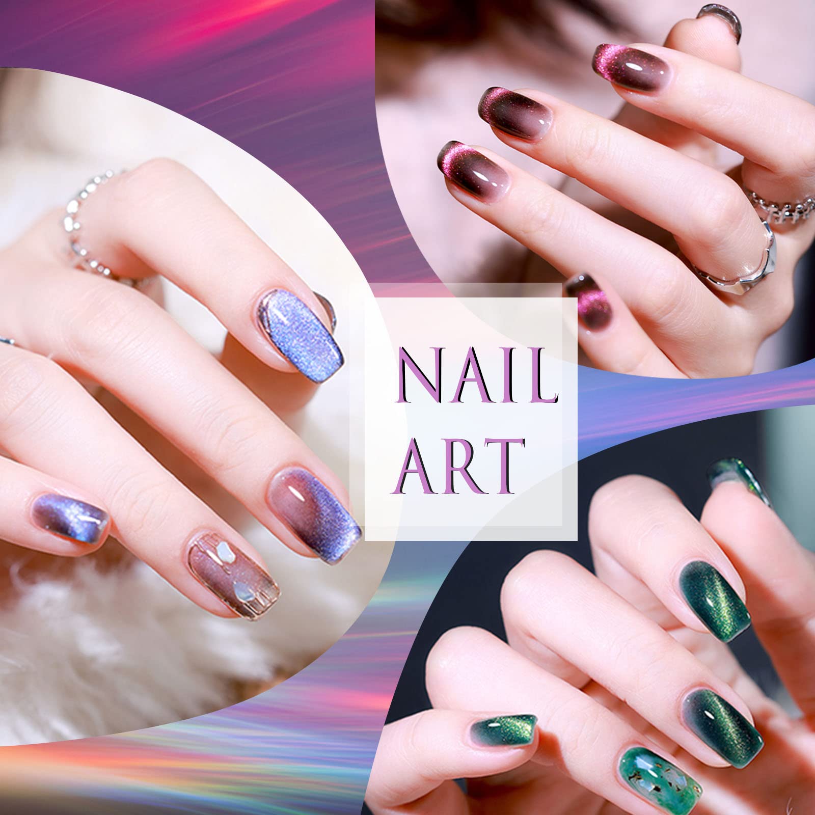 Laza before after comparison of plain vs powder nails benefit: dramatic chameleon transformation