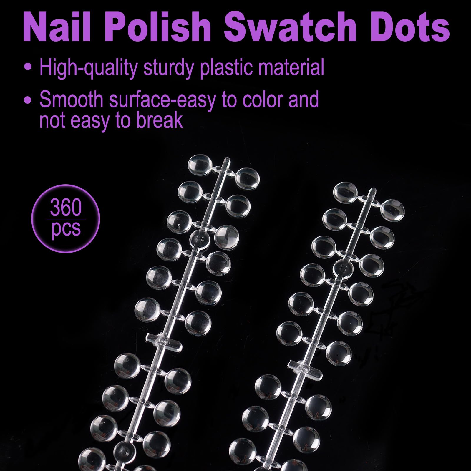 Laza close-up of transparent dot surface revealing smooth finish and true color
