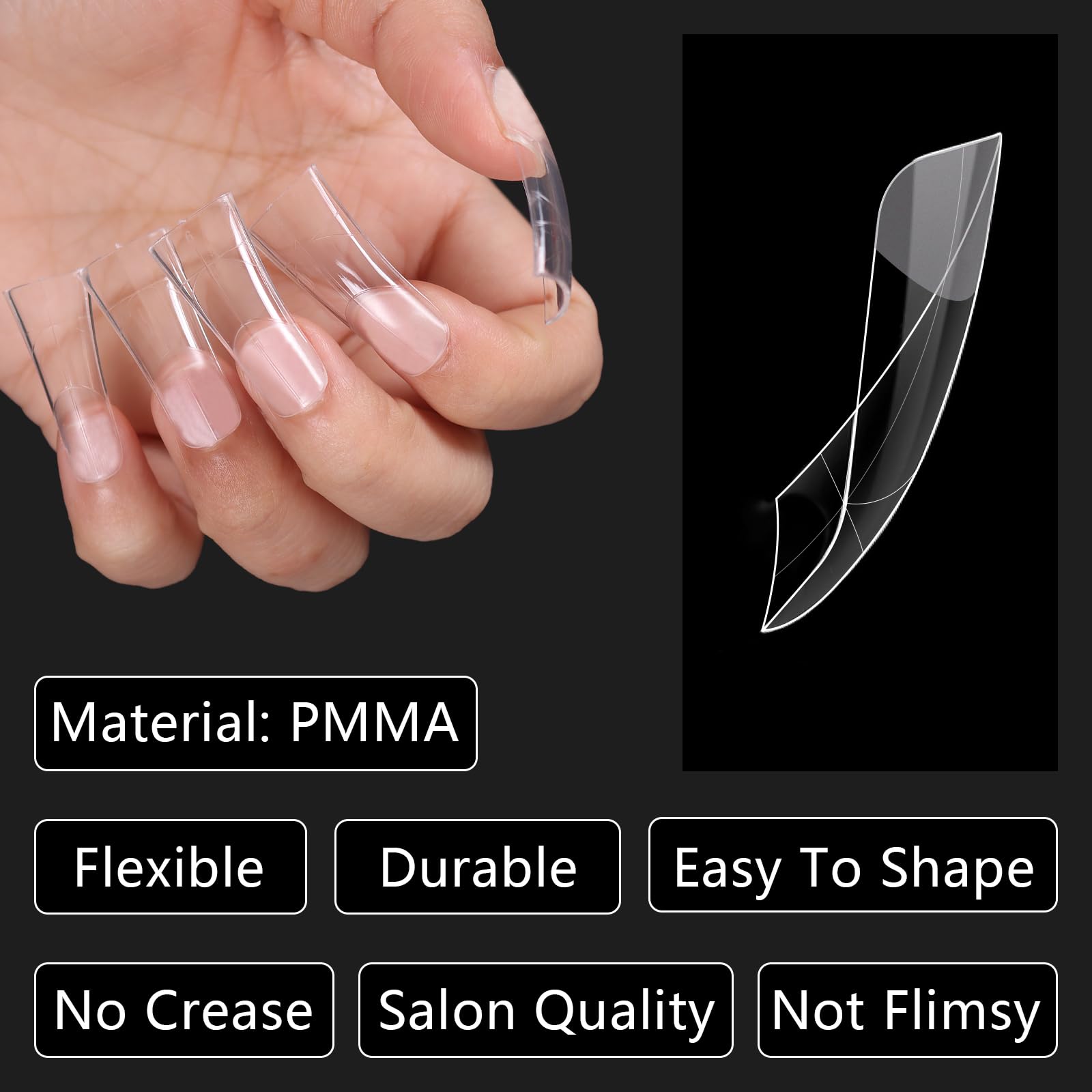 Laza close-up of auxiliary lines on tip for precise shaping and consistent French guides