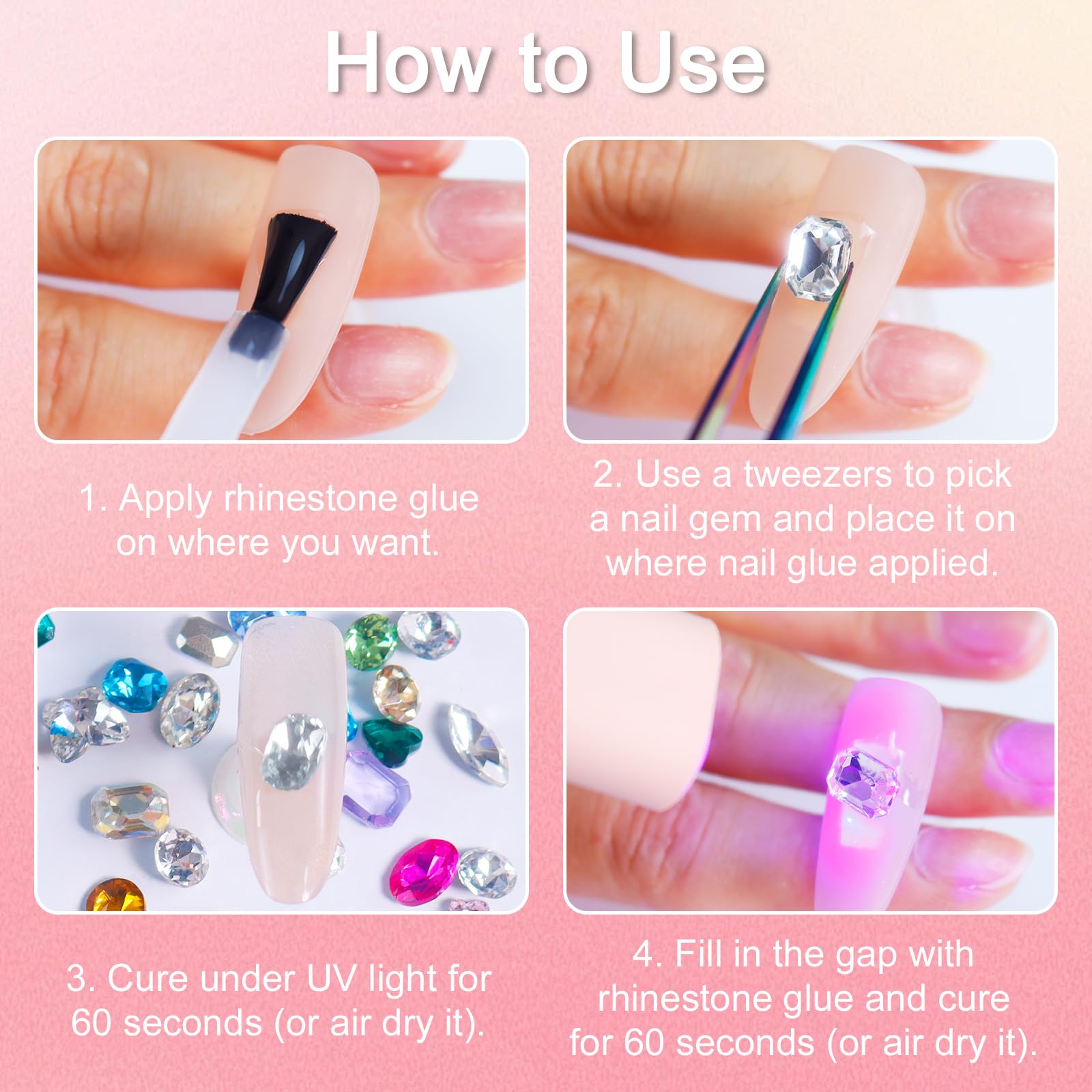 Laza gems decorating a phone case showing versatility for crafts benefit