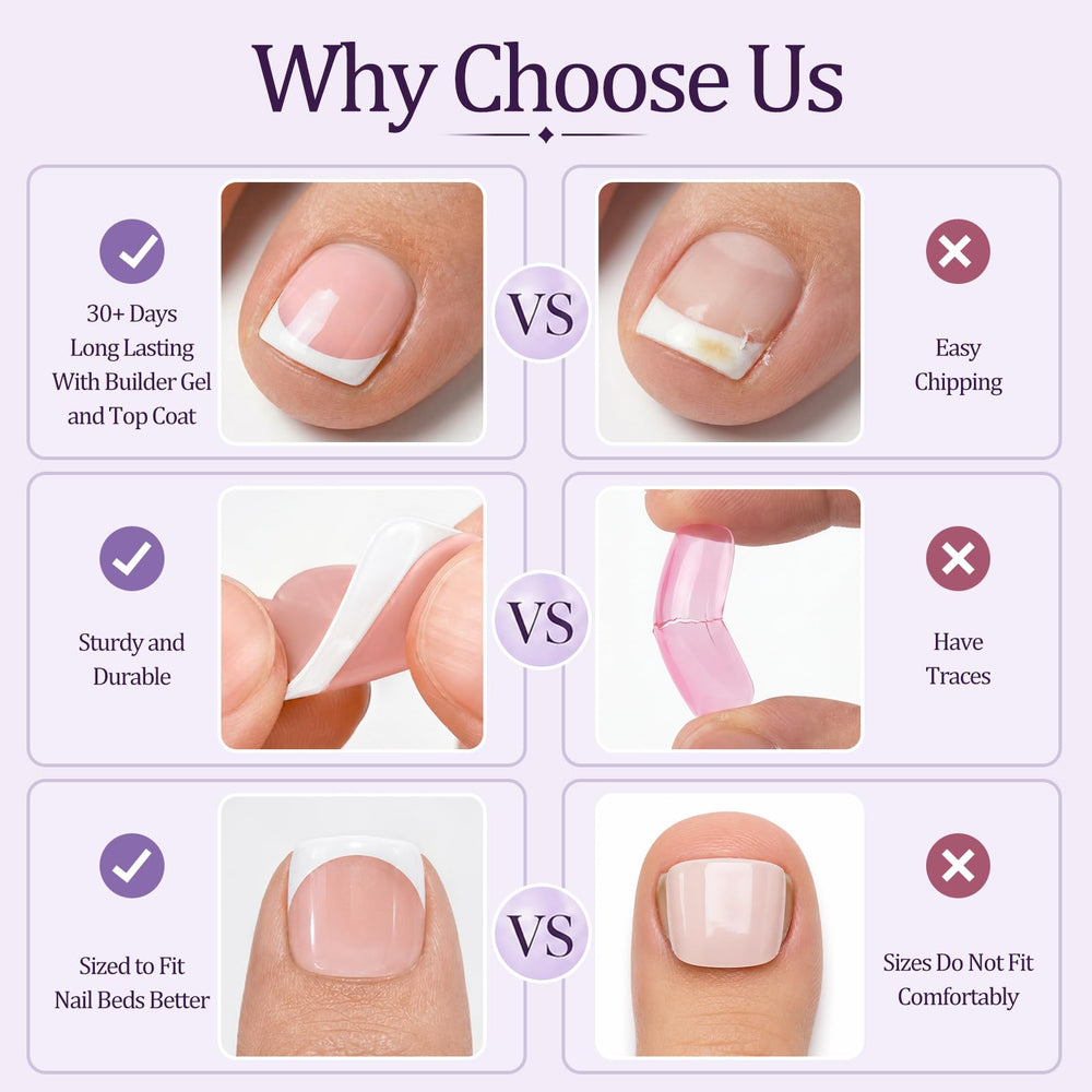 Laza detailed view of French tip edge highlighting clean lines for polished results