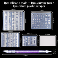 Laza double-head carving pen with tips ready to pack sculpting gel accurately