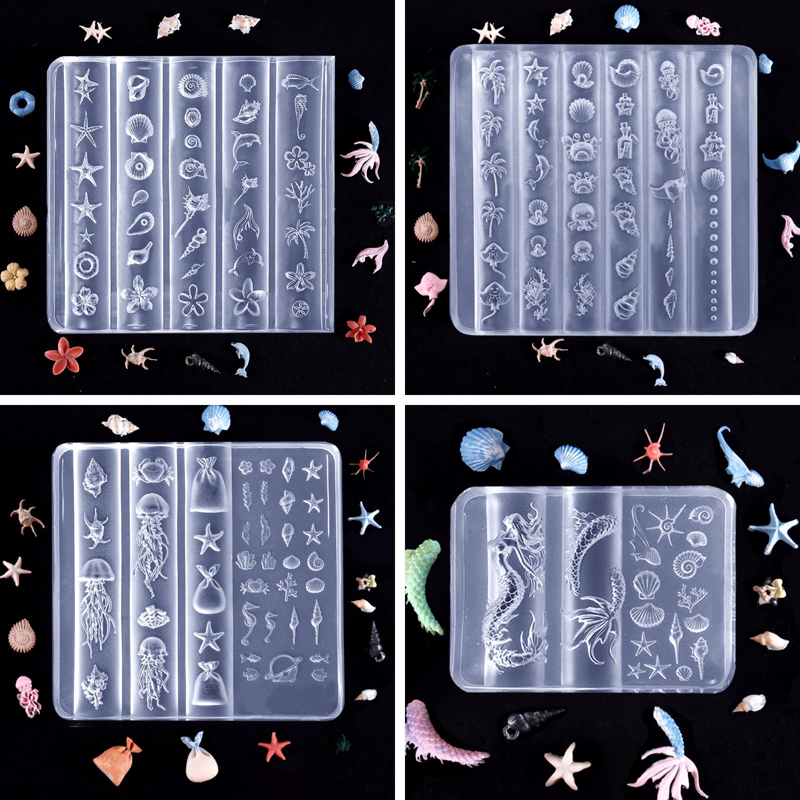 Finished 3D Laza ocean charms attached to nail tips illustrating decorative impact