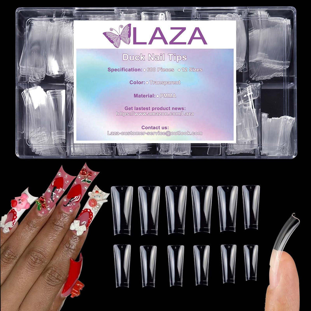 Laza front packaging clear box showing organized 12-grid storage and convenience
