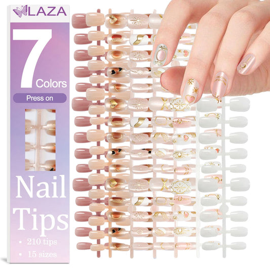 Laza front packaging displaying 210-piece nail set and variety