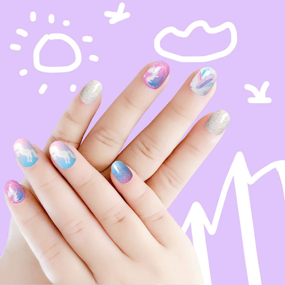 Laza nails in hand to show scale and short length, comfortable wear