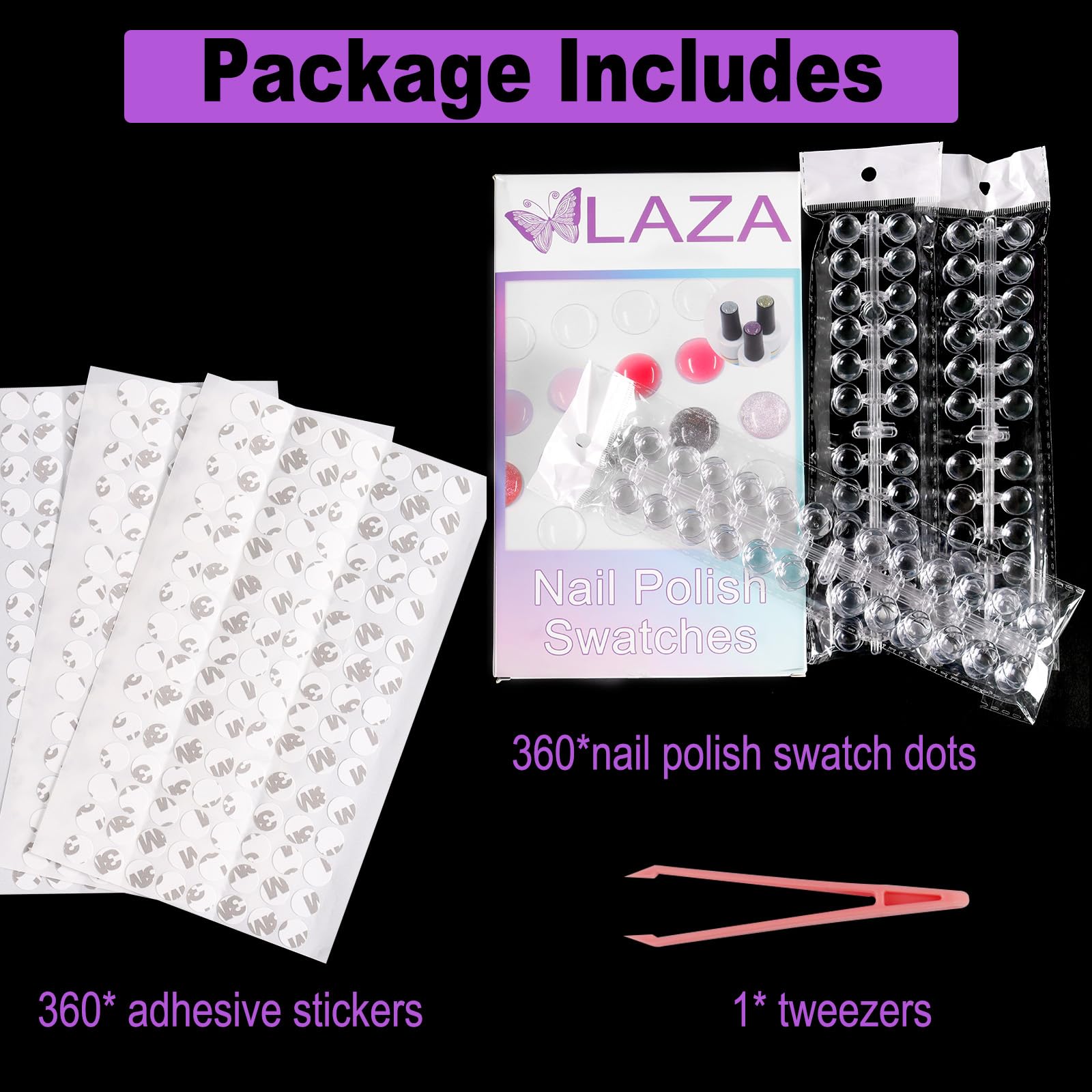 Laza in use painting swatch dot with polish showing easy application
