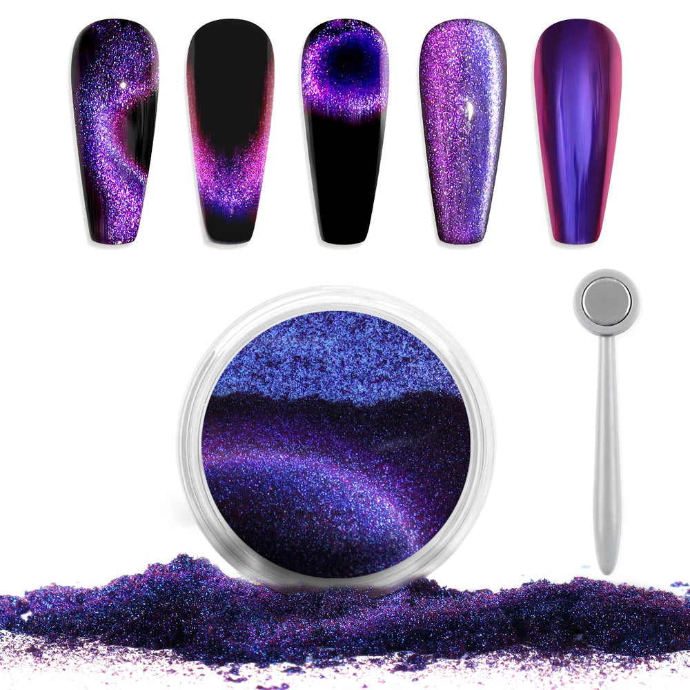 Laza jar front view showing vibrant chameleon sparkle for standout nails