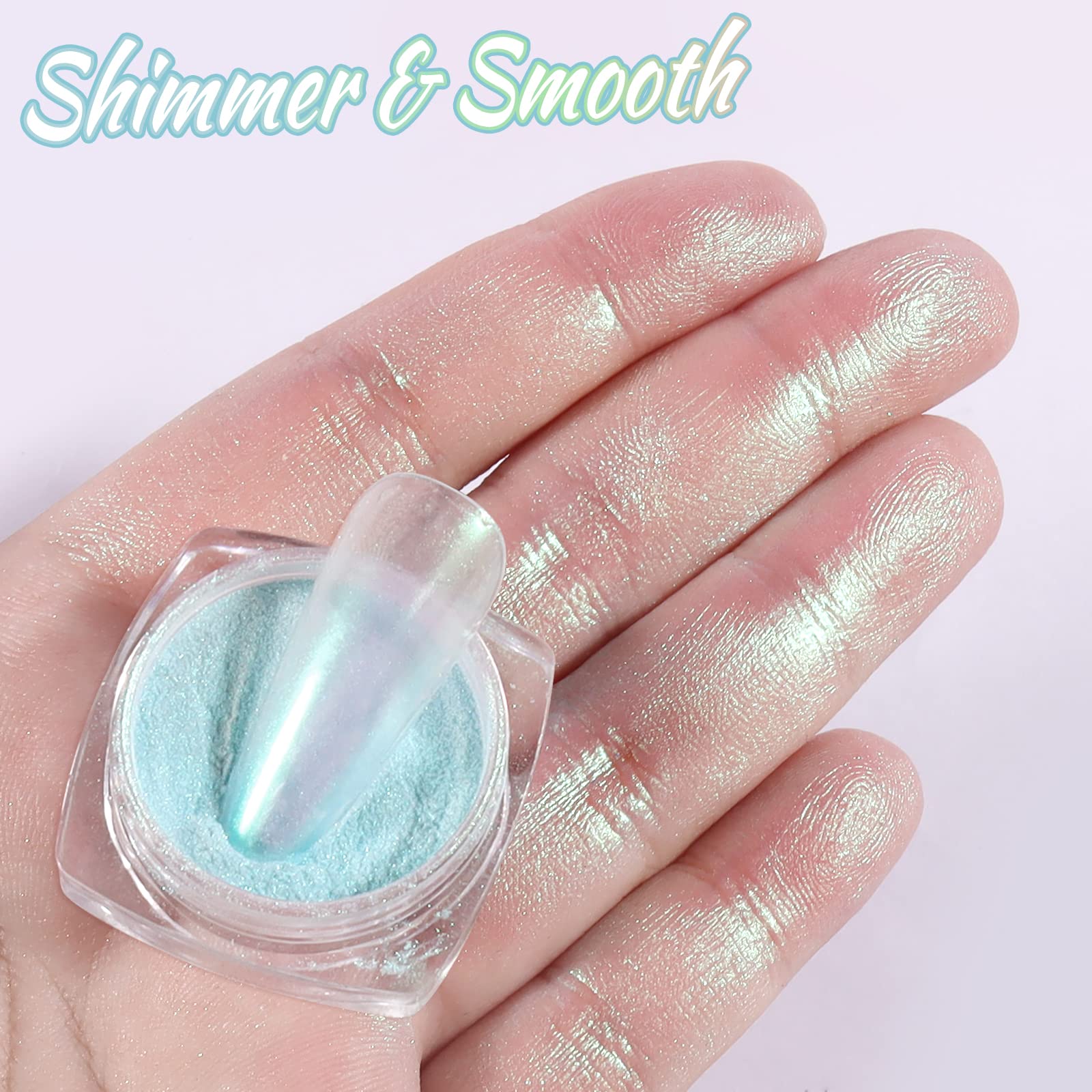 Laza sponge applicators displayed with powders for easy precise application
