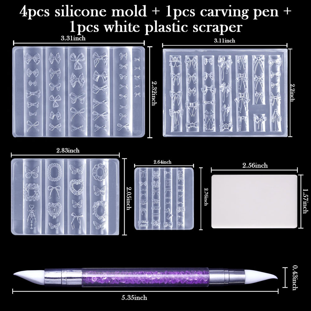 Laza mold cavities side‑by‑side showing various sizes for fit