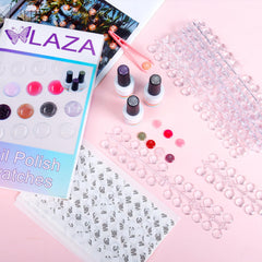 Laza swatch board display in salon demonstrating professional presentation