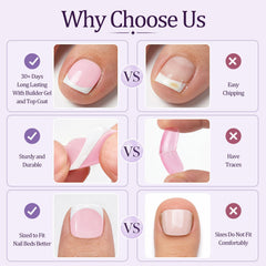 Laza toenails worn with sandals in lifestyle shot for a ready-to-wear pedicure benefit