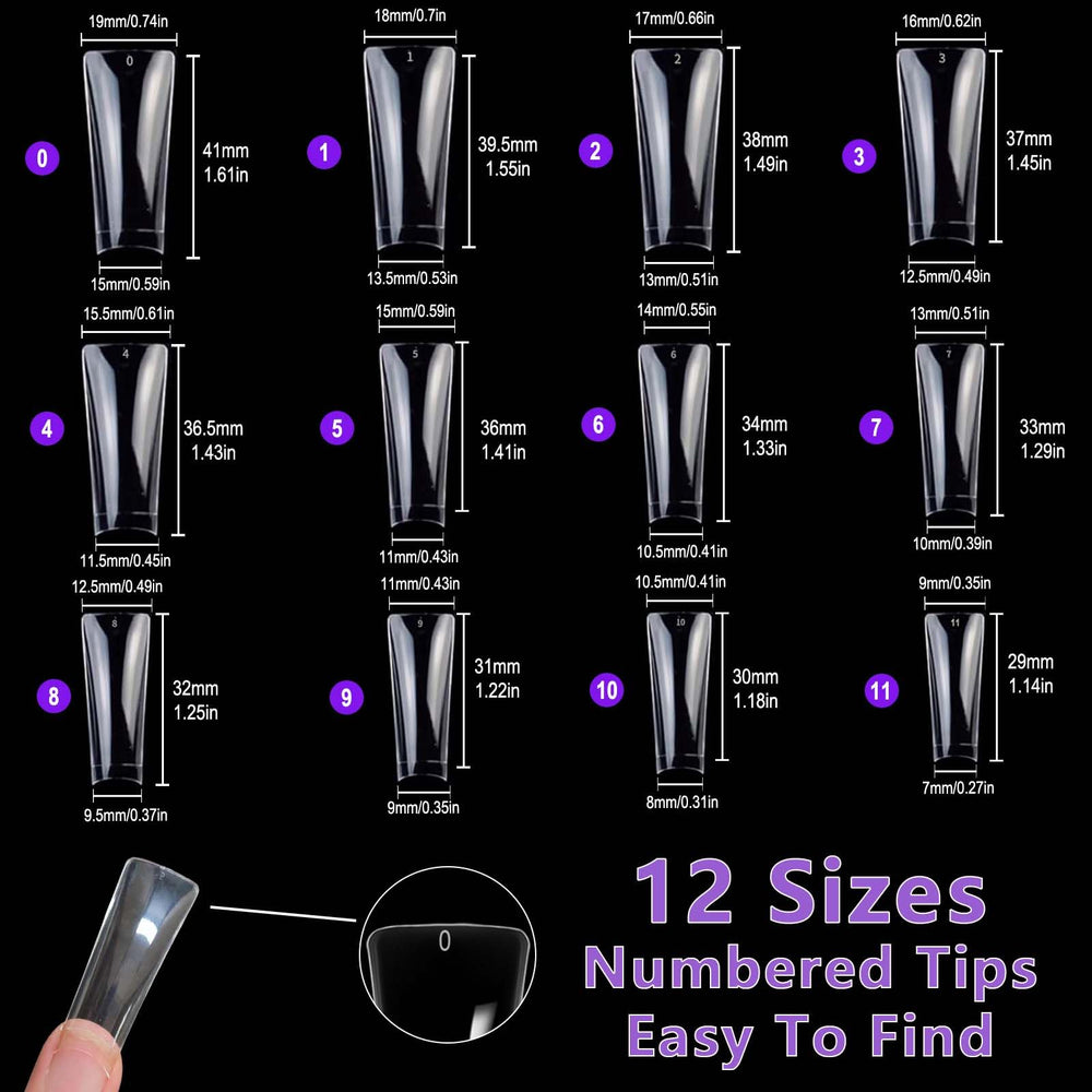 Laza wide flared end top view providing extra canvas for nail art