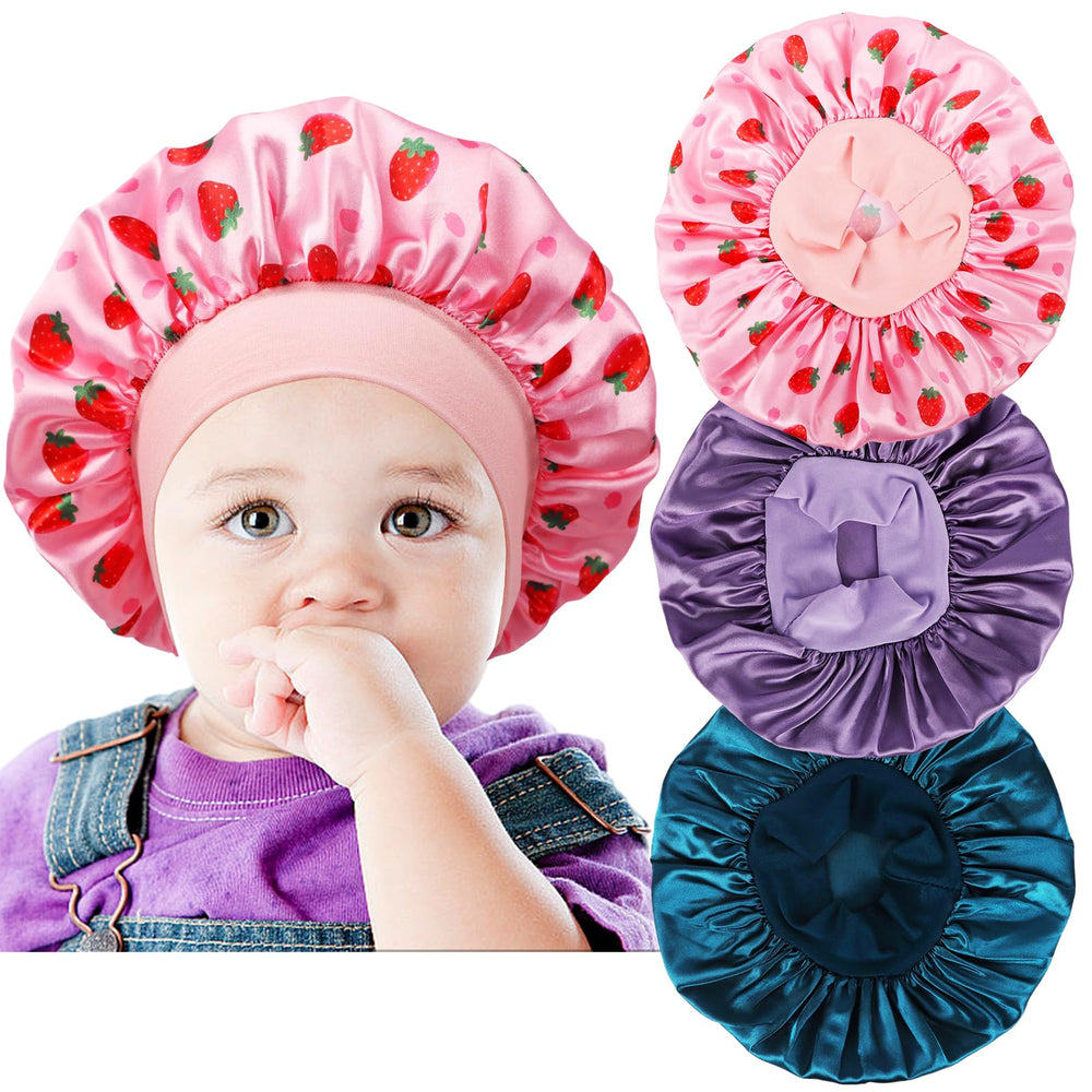 LBYLUS front view of three strawberry bonnets showing designs and benefits