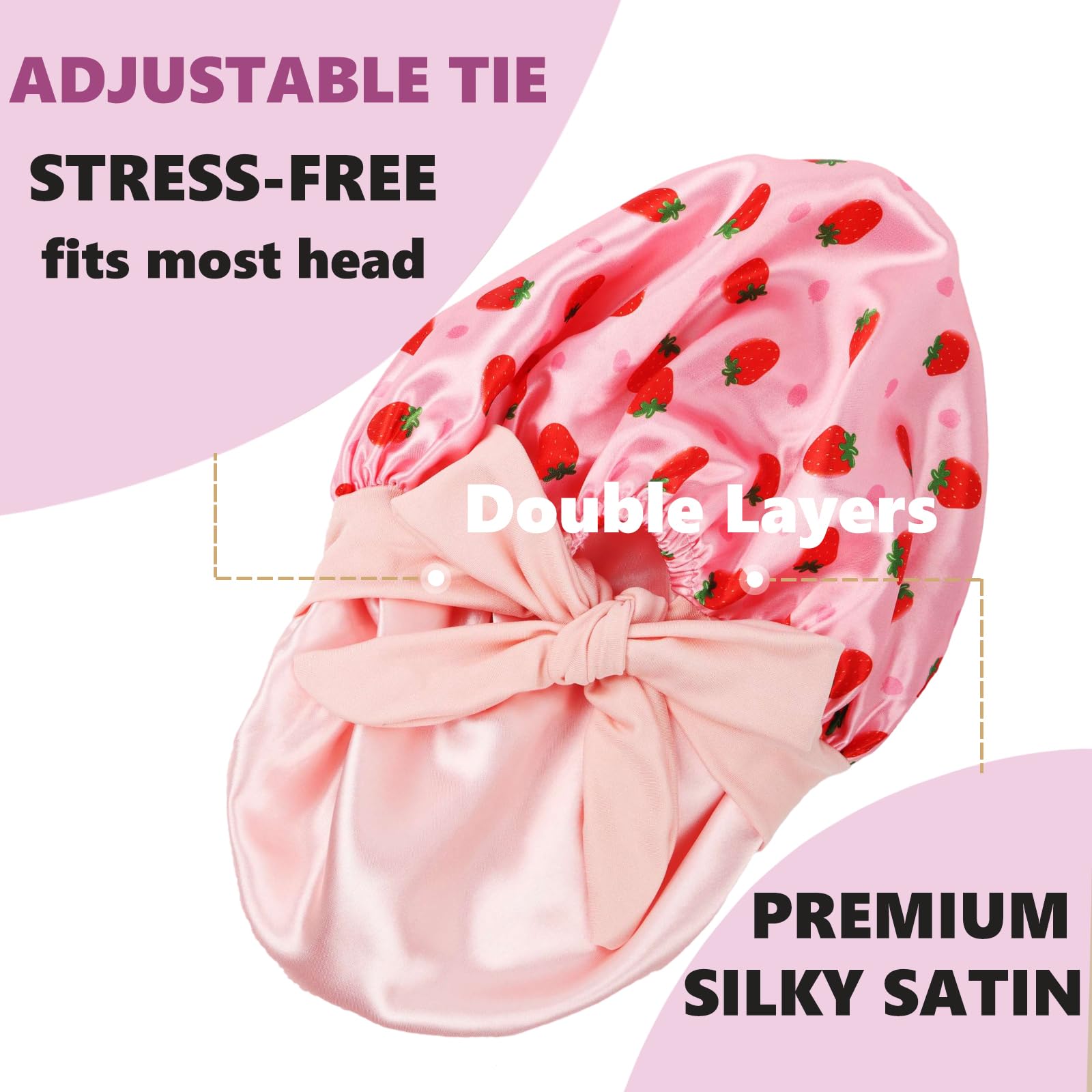 LBYLUS satin scrunchies matched set included for gentler styling
