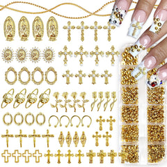 LCiclly box front showing organized gold charms and beads for easy selection