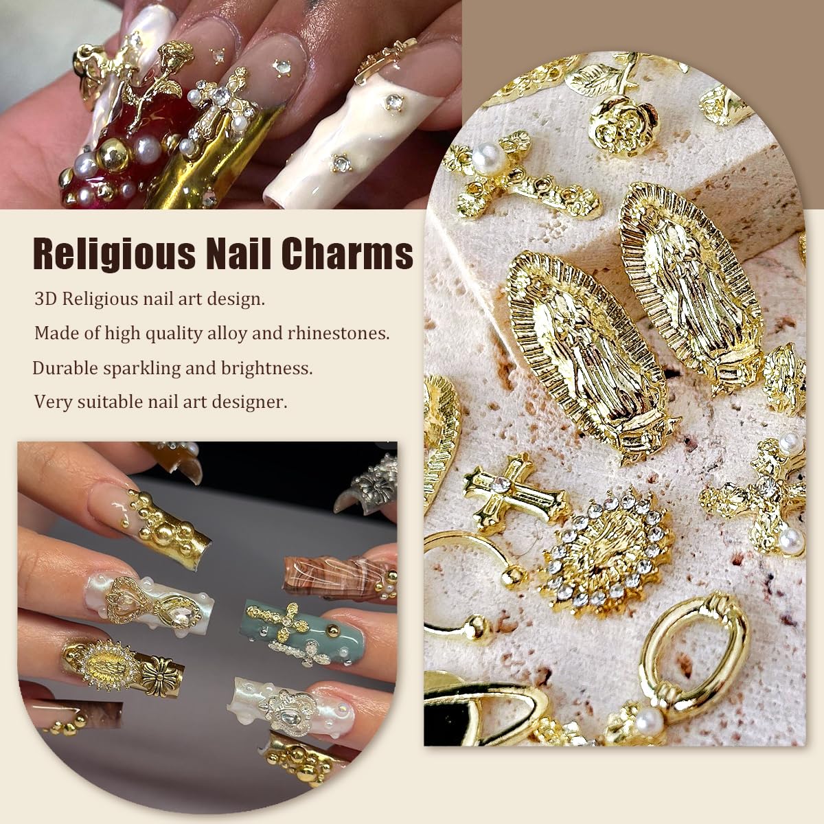 LCiclly delicate gold nail chains detail demonstrating flexible styling options